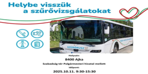 Szűrőbusz Ajkán!